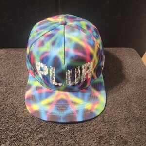 PLUR Peace, Love, Unity, and Respect RAVE Tie Die Hat